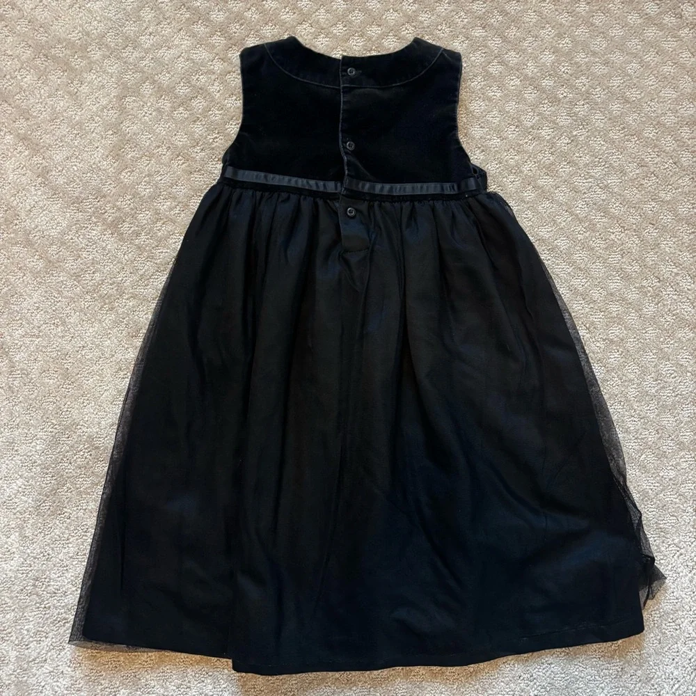 Carters Black Formal Velvet & Tulle Dress